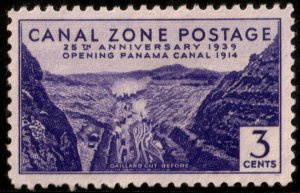 ✔️ CANAL ZONE 1939 25TH ANNIVERSARY - SC. 122 MH [237]