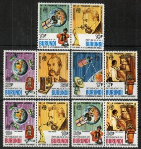 Burundi Stamp 511-513, C253-C254  - Centenary of first telephone call