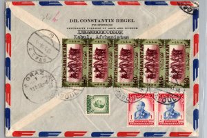 1958 Kaboul Afghanistan Registered Airmail Cover To Graz Austria