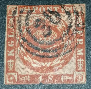 Denmark 4s 1858