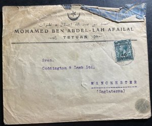 1931 Tetuan Morocco British Agencies Commercial Cover To Manchester England