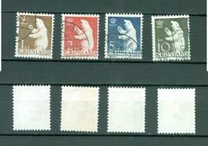 Greenland. 1963 Polar Bear Complete Set. Cancel. Scott # 62-63-64-65.