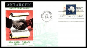 10378 OAS-CNY FDC JACKSON SCOTT 1431 – 1971 8c Antarctic Treaty