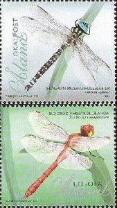 Aland Finland 2012 Southern Hawker and Ruddy Darter set of 2 stamps MNH