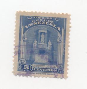 Venezuela 1947 Scott 403 used- 5c Monument, ashes of Bolivar