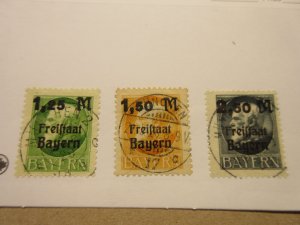 German States BAVARIA Scott 231-233 USED Lot11 Cat $12.15