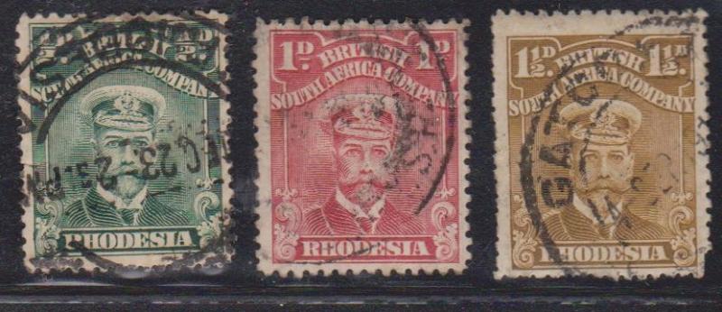 RHODESIA Scott # 119-21 Used - 1 1/2d Has Fault