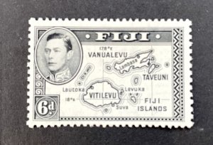 Fiji: 1938 King George VI definitive, 6d Die 1,  Mint Lightly Hinged