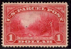 US Stamp #Q12 $1 Carmine Rose Parcel Post MINT Hinged SCV $250.00