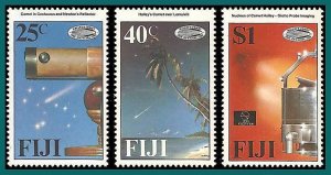 Fiji 1986 Halley's Comet, MNH  #551-553,SG738-SG740