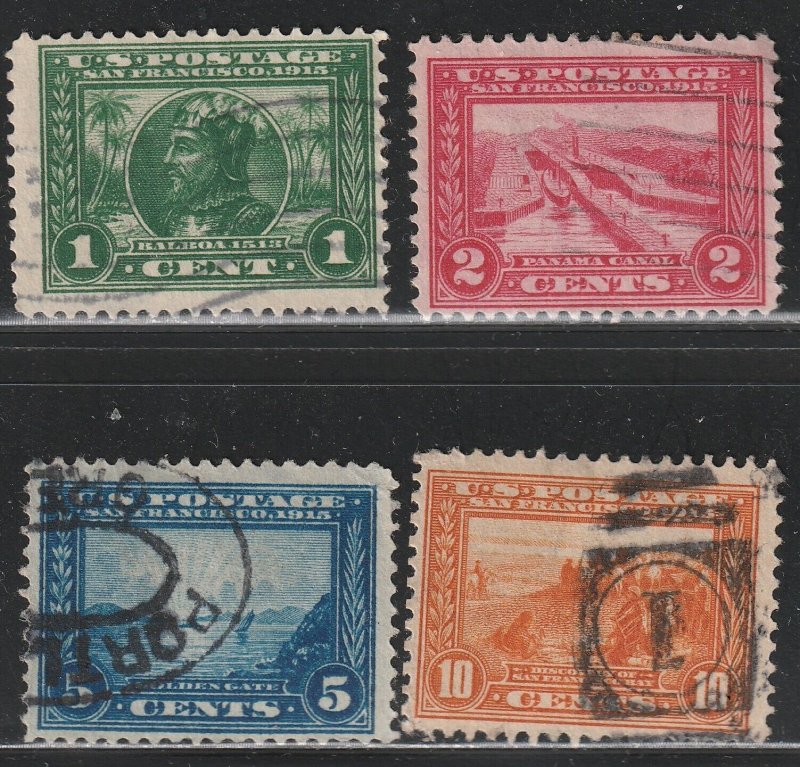 #397-400A US PANAMA PACIFIC EXPO SET OF 4-USED-N/G-FINE