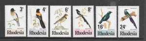 BIRDS - RHODESIA #375-80   MNH