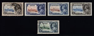 British Commonwealth - Year 1935 - 5 Different Silver Jubilee - SCV $17.40