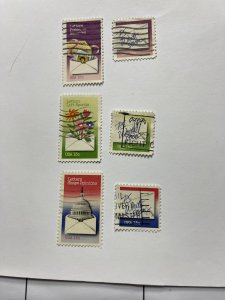 US 1980 Letter Writing Singles set of 8 # 1805-10 USED