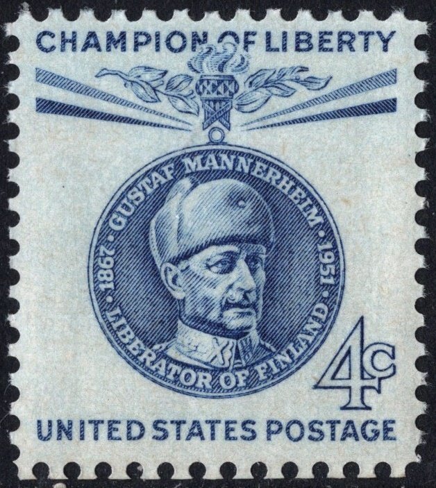 SC#1165 4¢ Champion of Liberty: Gustaf Mannerheim (1960) MNH