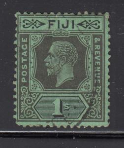 Fiji 1912-23 used Scott #88c 1sh George V, Die II Perf faults