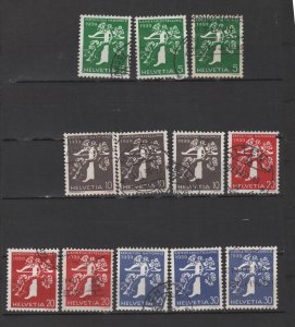 SWITZERLAND # 256-267  USED