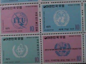 KOREA-1971-SC#756-780-UNITED NATION ORGANIZATIONS-MNH SHEET-VF VERY RARE