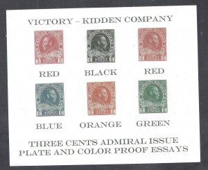 CANADA SET OF VICTORY-KIDDEN CO. ESSAYS BS27639