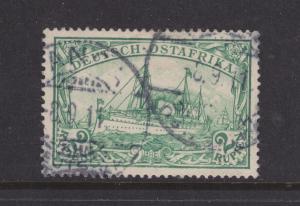 German East Africa Sc 20 used 1900 2r yellow green Kaiser's Yacht VF