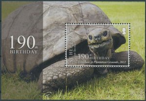 St Helena 2022 MNH Turtles Stamps Jonathan Tortoise Oldest Land Animal 1v M/S