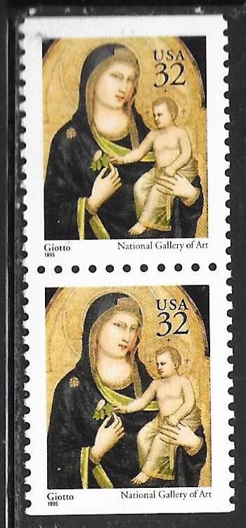 USA 3003A: 32c Madonna and Child, pair, MNH, VF