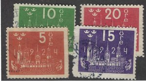Sweden SC#197-200 Used F-VF SCV$26.00..Worth a Look!