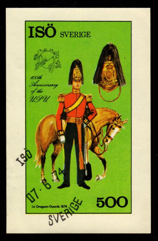 Sweden - Isö Cinderella UPU Centenary (Military Uniform, Horse)