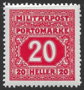 Bosnia and Herzegovina Scott J20 MNH 20h Postage Due Issue of 1916