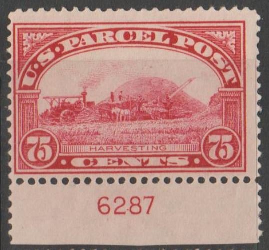 U.S. Scott #Q11 Plate Number - Harvesting- Parcel Post Stamp - Mint Single - IND