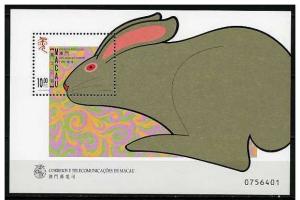 Macao 1999 Scott 968 souvenir sheet MNH - Year of the Rabbit