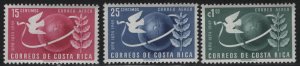 COSTA RICA, C186-C188, (3) SET, MNH, 1950, Symbols of UPU