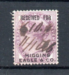 1d LILAC + 'HIGGINS EAGLE & CO' PROTECTIVE OVERPRINT