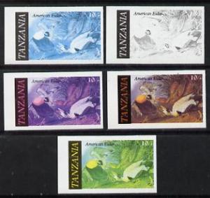 Tanzania 1986 John Audubon Birds 10s (American Eider) set...