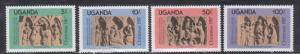 Uganda 584-87 Monuments and Christmas Mint NH