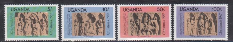 Uganda 584-87 Monuments and Christmas Mint NH