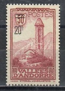 Andorra, French Stamp 64  - Surcharged