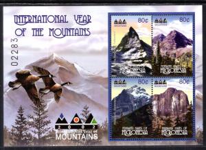 Micronesia 492 Mountains Souvenir Sheet MNH VF