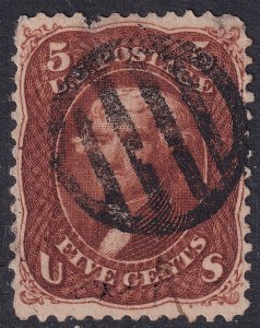 #75 Used, VF, Neat cancel, thin to pulled perf at top (CV $425 - ID39336) - J...