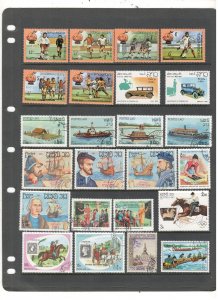 LAOS COLLECTION ON STOCK SHEET MINT/USED