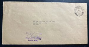 1963 British Forces Naval Base FPO In Hong Kong OHMS Cover To Oxygen Co Kowloon