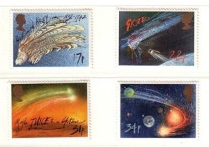 Great Britain Sc 1133- 1136 1986  Halley's Comet stamp set mint NH
