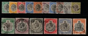 TANGANYIKA SG93/107 1927-31 DEFINITIVE SET FINE USED