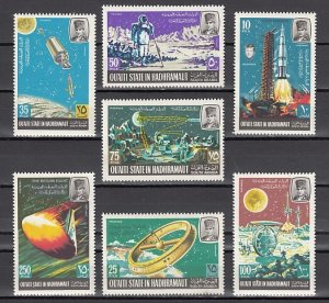 Aden-Quaiti Mi cat. 115-121 A. Lunar Space Research issue. Canceled. ^