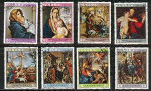 Panama  Scott 496A-H Used CTO Art stamps 