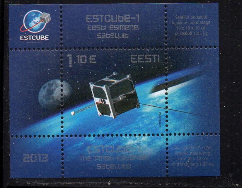 Estonia Sc 730 2013 Estcube-2 Satelite stamp sheet mint NH