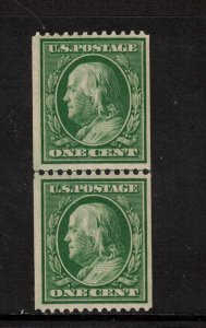 USA #348 Very Fine Never Hinged Guide Line Coil Pair