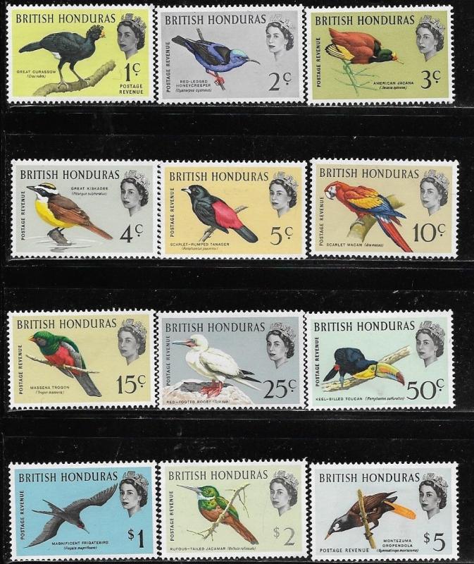 British Honduras 1962 Birds in Natural Color SC# 167-178 MLH Cat Value $85.50