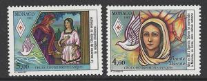 Monaco 1987 Red Cross St. Devote VF MNH (1584-5)