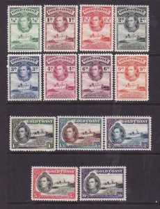 Gold Coast-Sc#115-27- id9-unused og NH set-KGVI-1938-41-any rainbow affect in ba